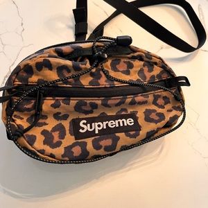 Supreme fanny pack/cross body bag- Leopard print. Like new- only used one time